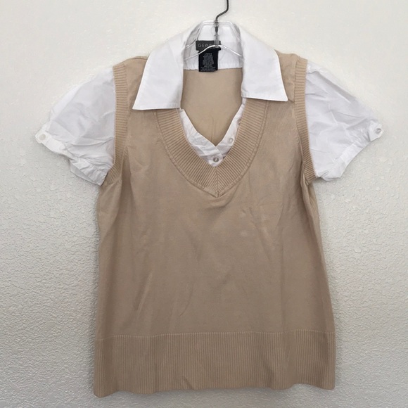 All-in-one blouse and light sweater